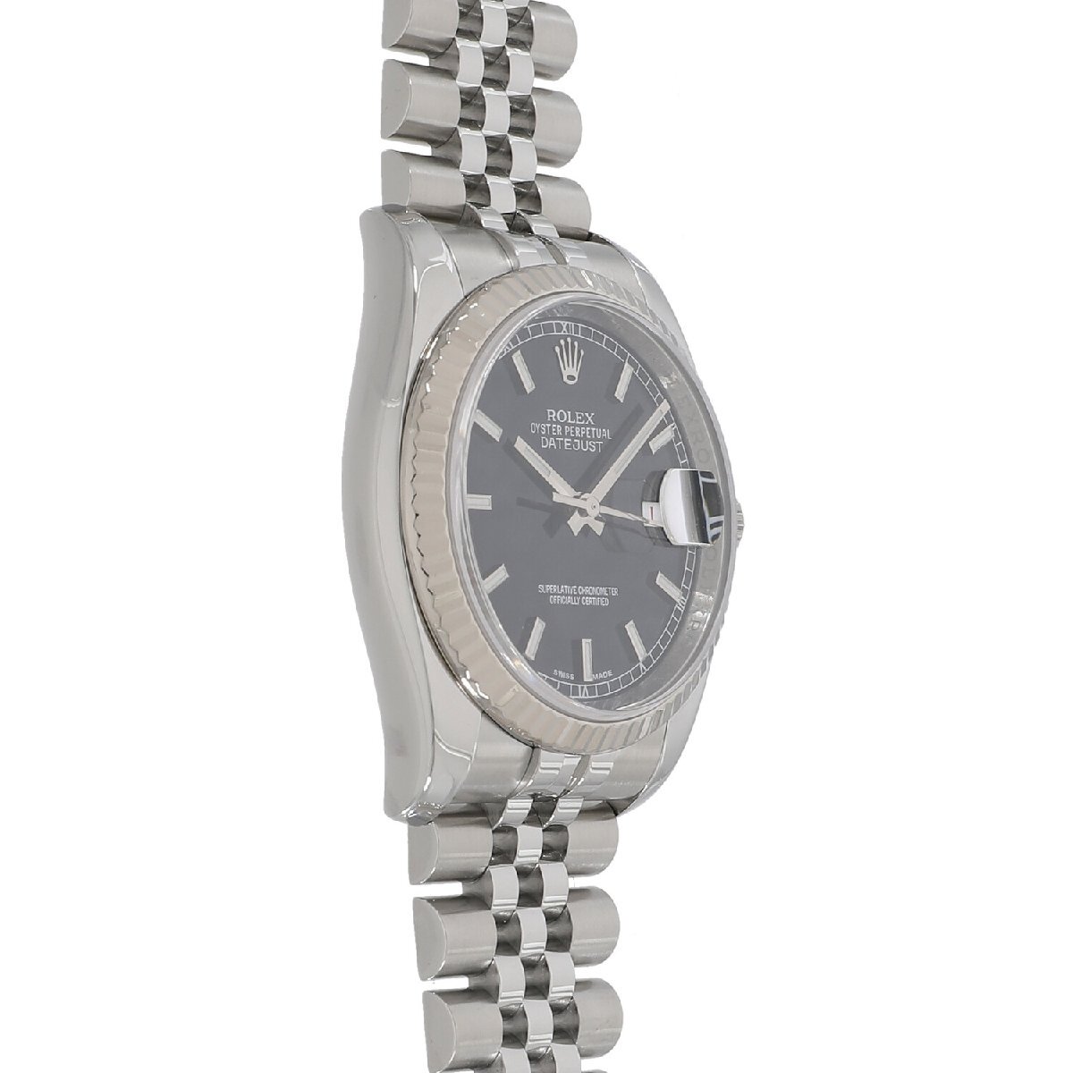 [中古]ロレックス デイトジャスト 116234 ブラック メンズ 中古 送料無料 腕時計