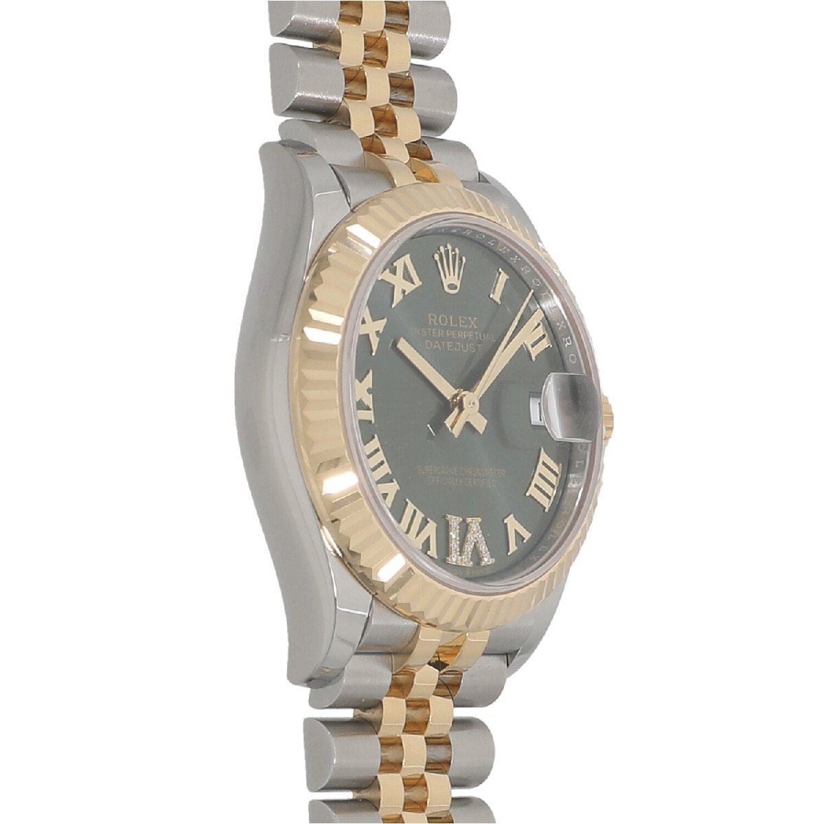 [未使用]ロレックス デイトジャスト31 278273 ランダム オリーブグリーン×VIダイヤ レディース 送料無料 [腕時計]
