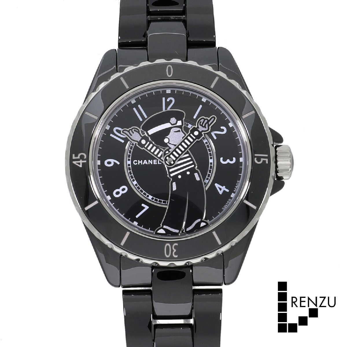 [新品]シャネル マドモアゼル J12 ラパウザ 38MM H7609 ブラック ユニセックス 送料無(wú)料 腕時(shí)計(jì)