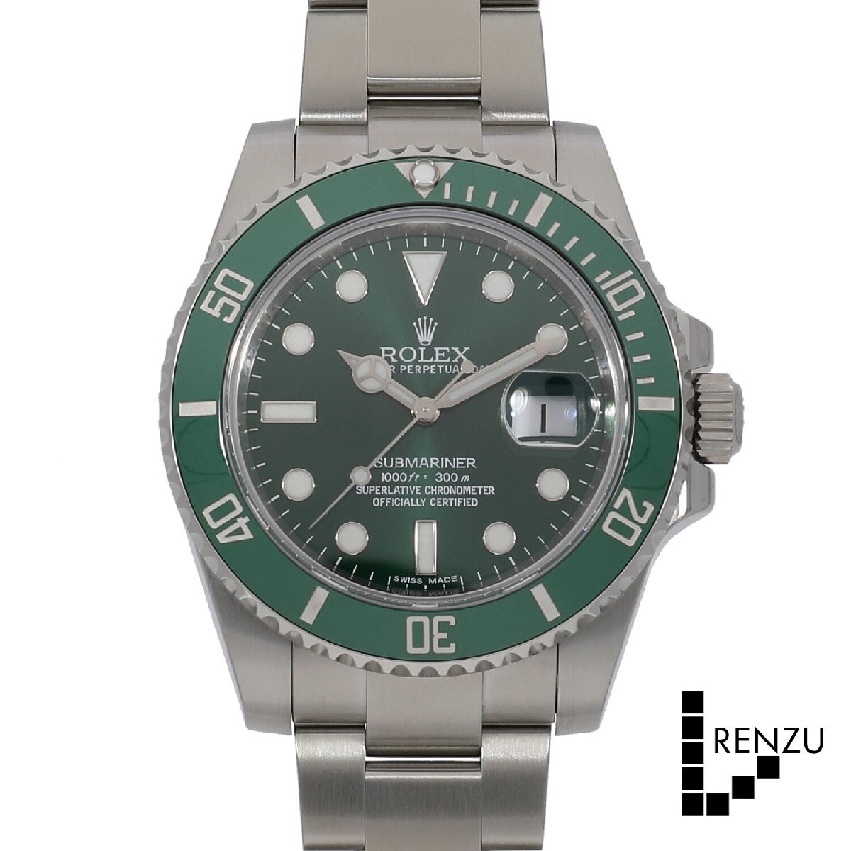 [中古]ロレックス サブマリーナー デイト 116610LV グリーン メンズ 送料無料 腕時(shí)計(jì)【PD】