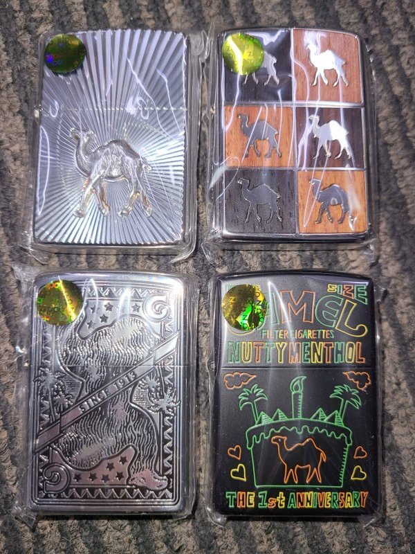 【未使用品】ZIPPO Camel 2008 1st Anniversary COMPLETE BOX No.001/100 KING SIZE NUTTY MENTHOL キャメル ジッポライター 1円~　Y8312