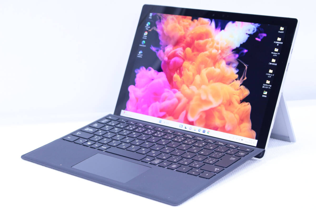 1円～ 11世代CPU バッテリー良 液晶狀態(tài)良 純正キーボード付 Win11 Surface Pro 7+ i5-1135G 8G NVMeSSD256G 12.3PixelSense WiFi6 顔認(rèn)証