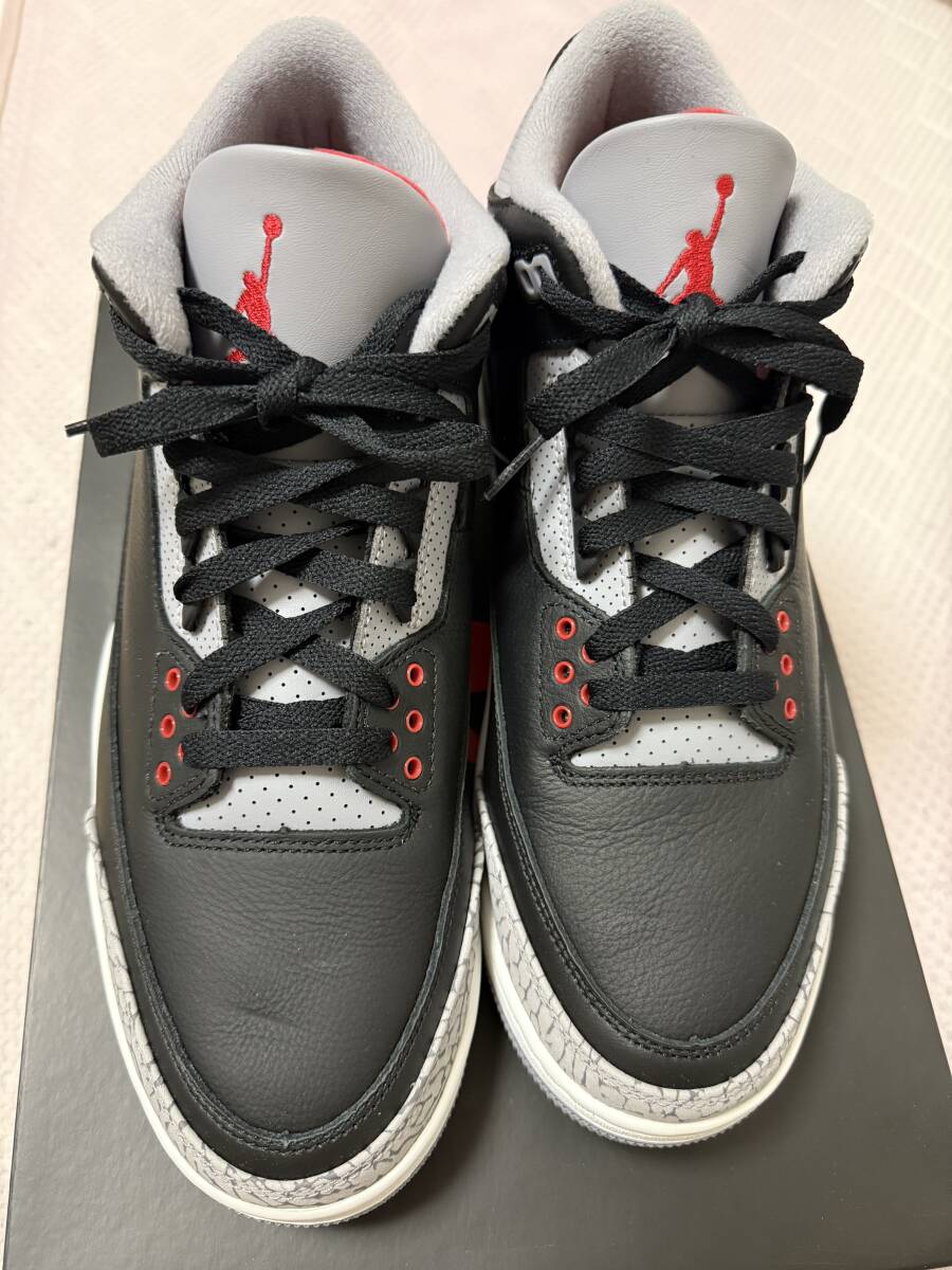 AIR JORDAN 3 RETRO "BLACK CEMENT REIMAGINED"(2024) DN3707-010 (ブラック/ファイヤーレッド/セメントグレー/セイル)