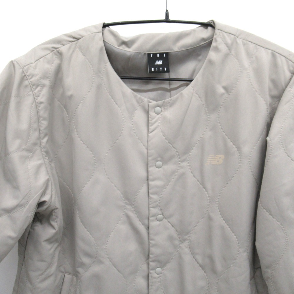 KR228601 ニューバランス ジャケット パデッドカーディガン AM35170 グレー系 #L ユニセックス NEW BALANCE 中古