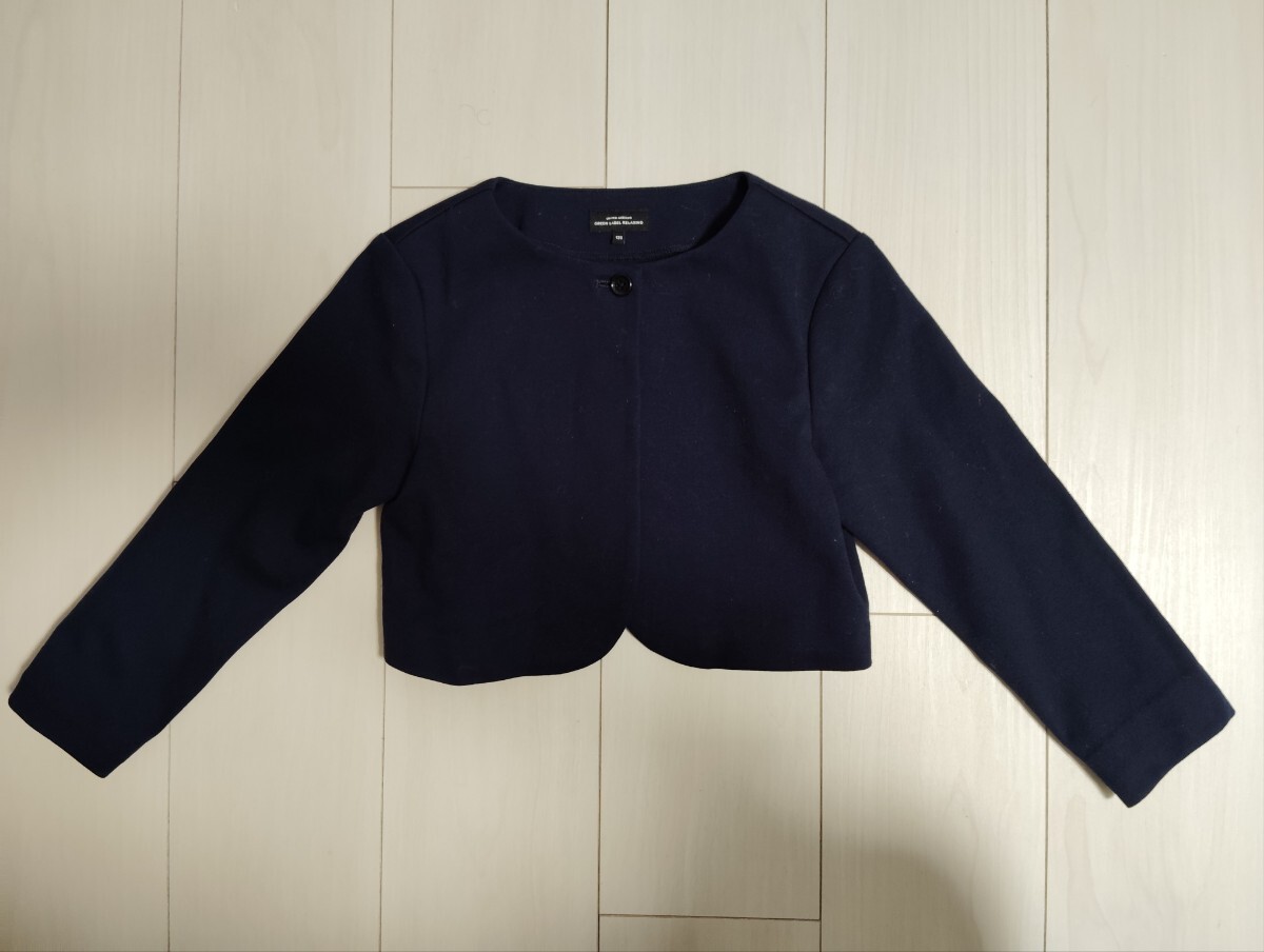  United Arrows темно-синий жакет 130* Kids формальный болеро 