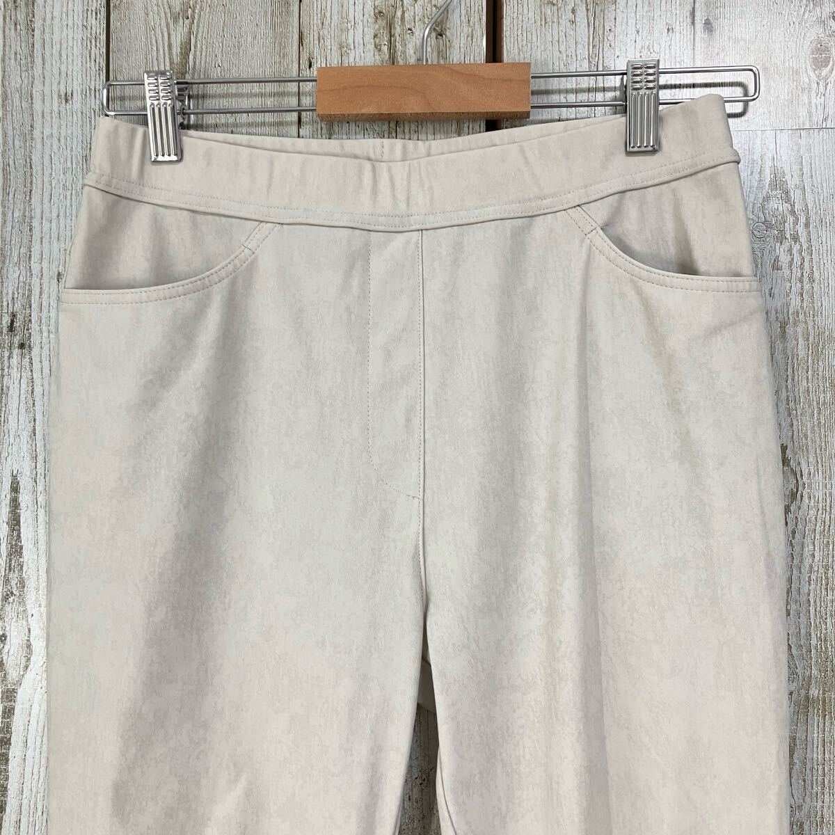☆GIANNI LO GIUDICE ジャンニロジュディチェ☆日本制☆美品☆ストレッチパンツ アンクル クロップド [42] XL ライトグレー m5092