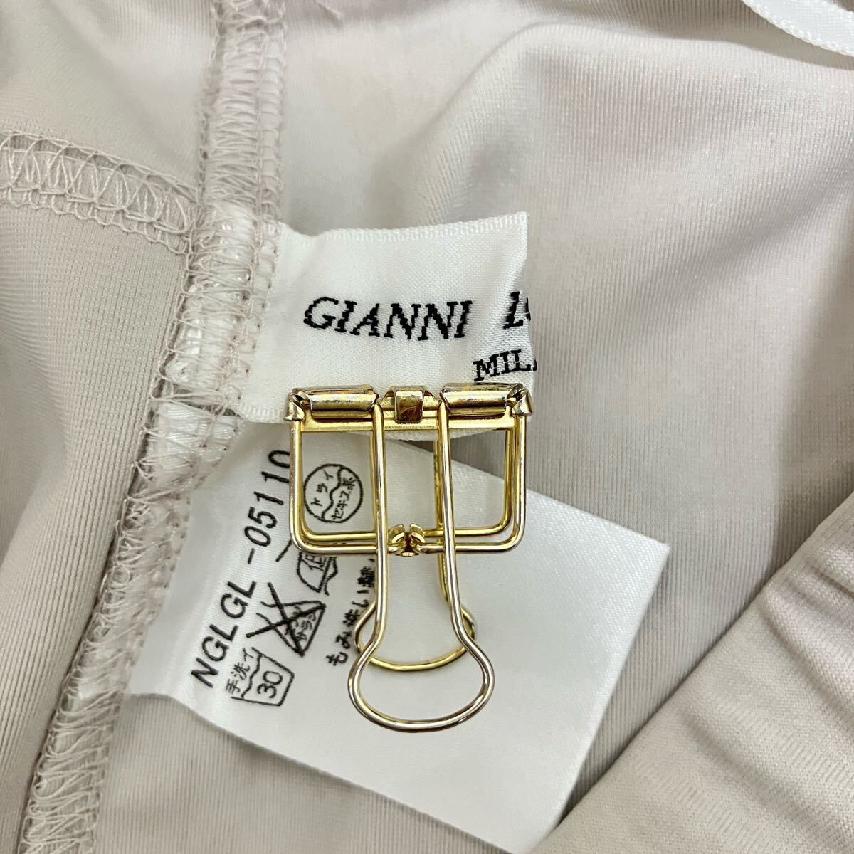 ☆GIANNI LO GIUDICE ジャンニロジュディチェ☆日本制☆美品☆ストレッチパンツ アンクル クロップド [42] XL ライトグレー m5092