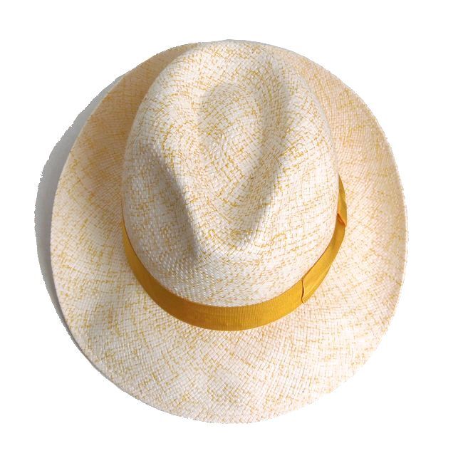 1円スタート！【４萬新品】Borsalino ボルサリーノ 中折れハット paper 1230 イエロー Mサイズ 本物