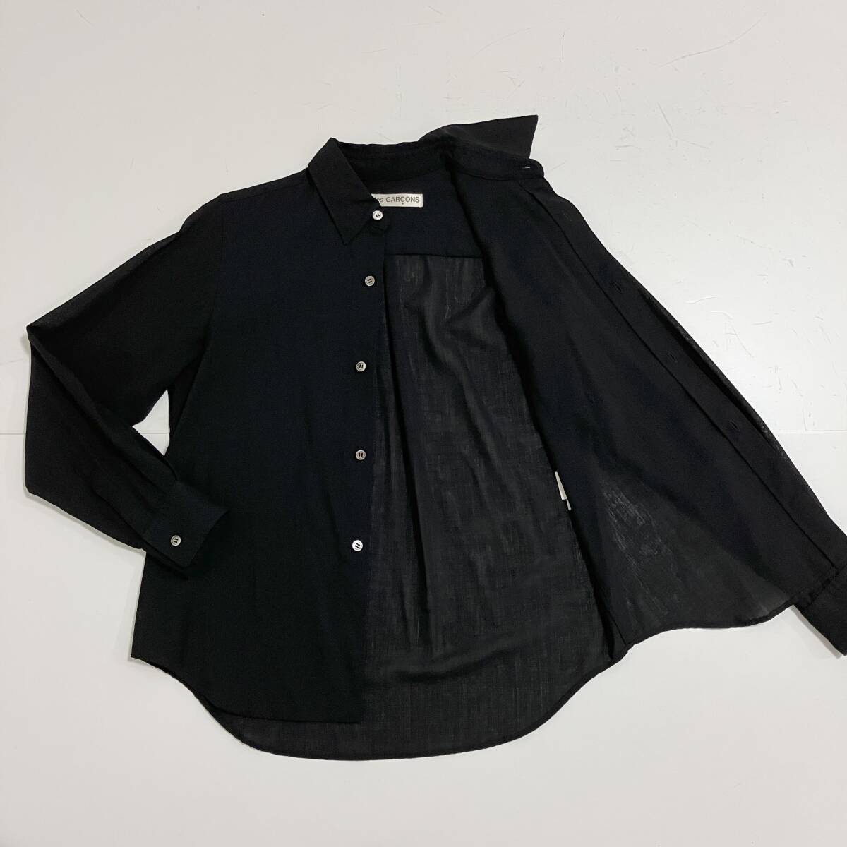 Body Meets Dress 1997SS COMME des GARCONS シアー ナイロン 長袖 シャツ コムデギャルソン ブラウス AD1996 90s VINTAGE archive 5040145