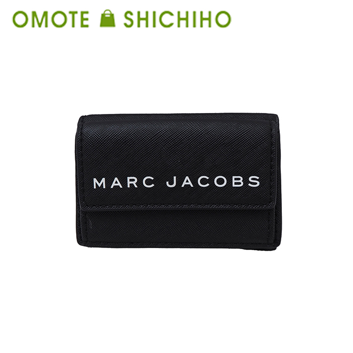 MARCJACOBS マークジェイコブス 三つ折り コンパクト 財(cái)布 ウォレット PVC ブラック 黒 M0015057 未使用品◆Sランク