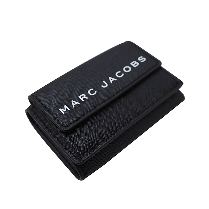 MARCJACOBS マークジェイコブス 三つ折り コンパクト 財(cái)布 ウォレット PVC ブラック 黒 M0015057 未使用品◆Sランク