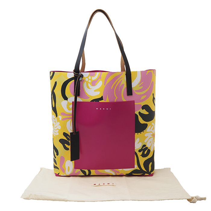 MARNI Marni Euphoria покупка сумка большая сумка сумка на плечо PVC желтый розовый черный желтый цвет чёрный не использовался товар *N разряд 