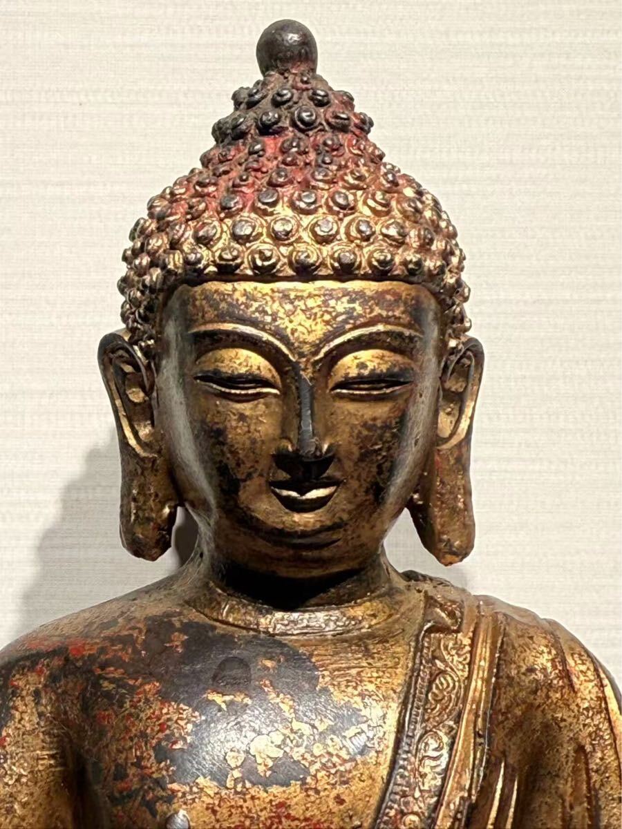 くまくま 仏教美術 古銅 誕生仏 仏像 V R6707 仏像 仏教美術 銅製 鍍金仏 置物 古銅
