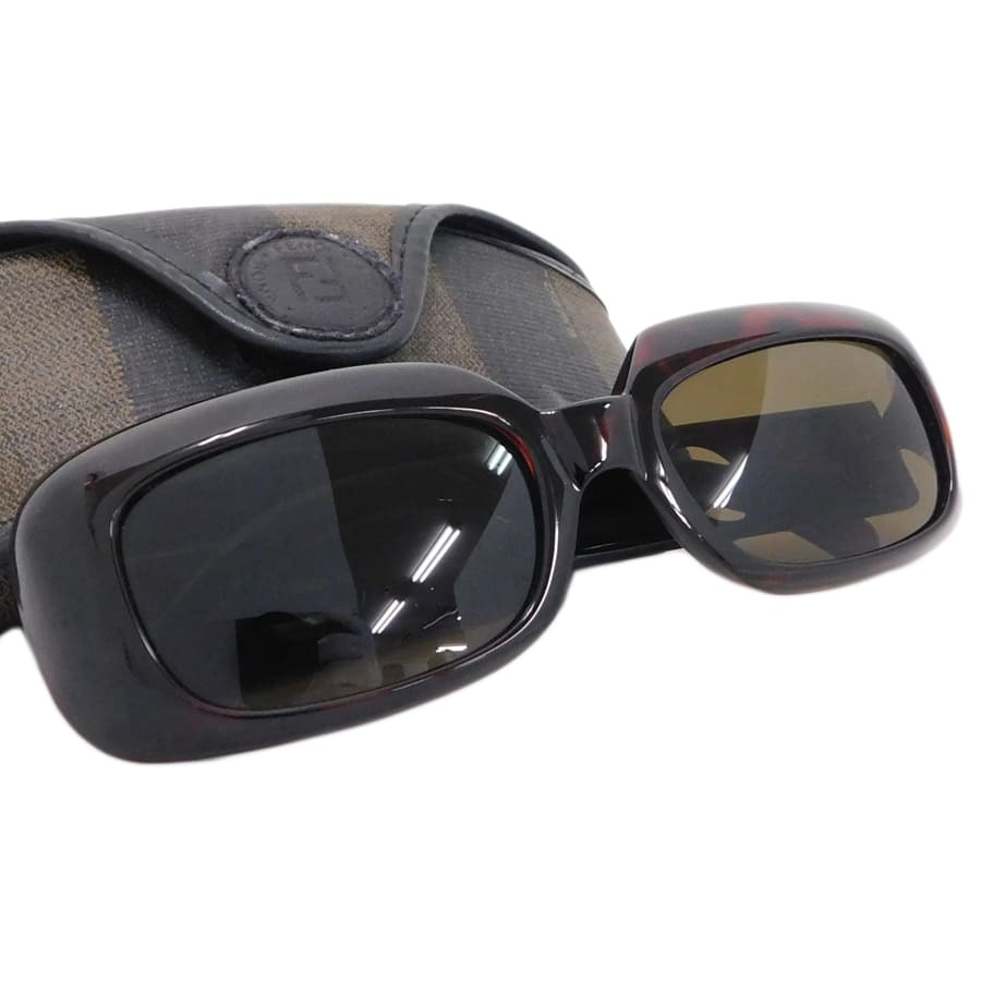 1円 ■ 極美品 フェンディ サングラス SL7521 ブラウン系 プラスチック レディース FENDI ■E.Bru.tI-28