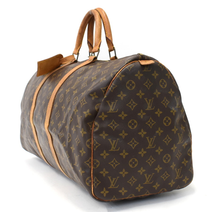 1円 ◆定価17萬 良品 LOUIS VUITTON ルイヴィトン トラベル ボストンバッグ キーポル50 M41426 モノグラム ブラウン◆E.Cmu.pD-07