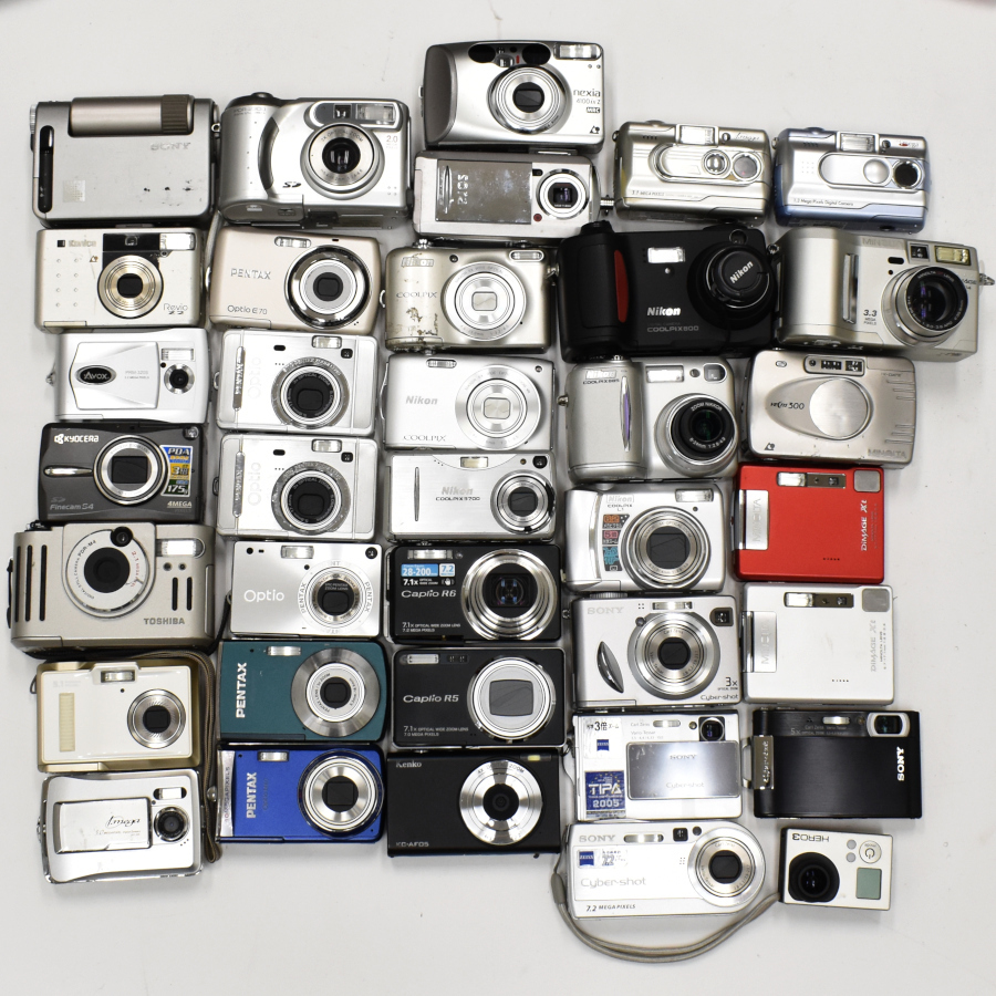 1円 ◆コンパクトデジタルカメラ コンデジ 約123個(gè) ixy LUMIX EXILIM FinePix など 大量 セット まとめ オールド◆E.Dmm.pD-07