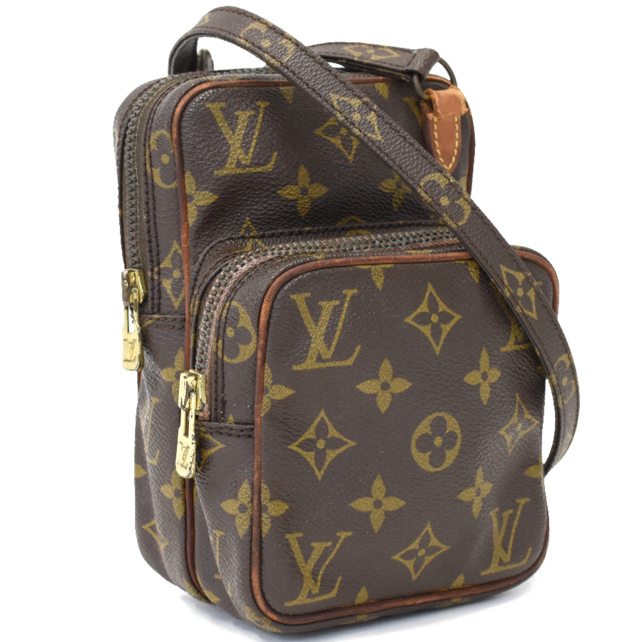 1円 ◆LOUIS VUITTON ルイヴィトン ショルダーバッグ ミニアマゾン M45238 モノグラム ブラウン◆E.Csl.tI-17