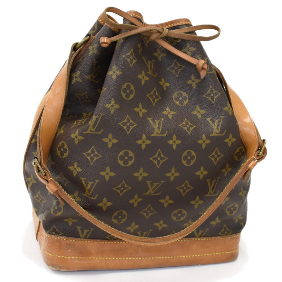 1円 ◆定価20萬 美品 LOUIS VUITTON ルイヴィトン ショルダーバッグ ノエ M42224 モノグラム ブラウン◆E.Cmr.aT-14
