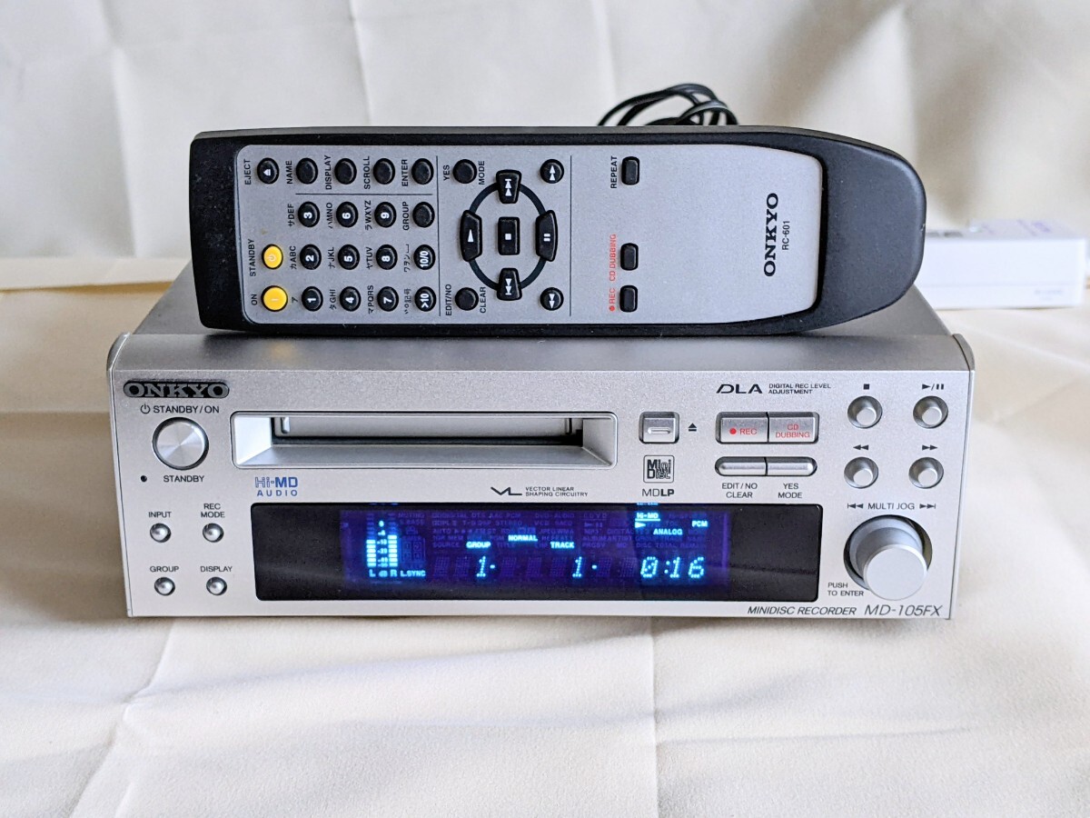 動作良好】ONKYO INTEC205 MD-105FX Hi-MDレコーダーデッキ 動作良好】ONKYO INTEC205 MD-105FX Hi-MDレコーダーデッキ