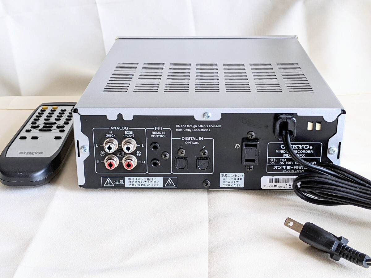 動作良好】ONKYO INTEC205 MD-105FX Hi-MDレコーダーデッキ 動作良好】ONKYO INTEC205 MD-105FX Hi-MDレコーダーデッキ