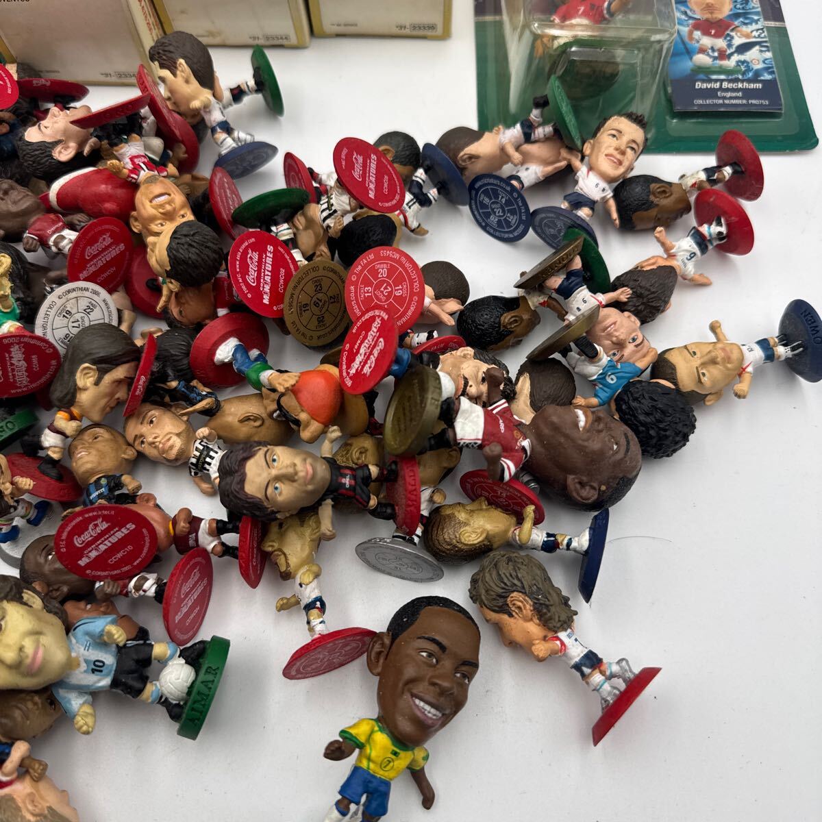 サッカー　フィギュア　當(dāng)時(shí)物　コカコーラ　トッティー　ベッカム　ロビーニョ　ランパード　小野伸二　　ロナウド　他　TETSUDOshop