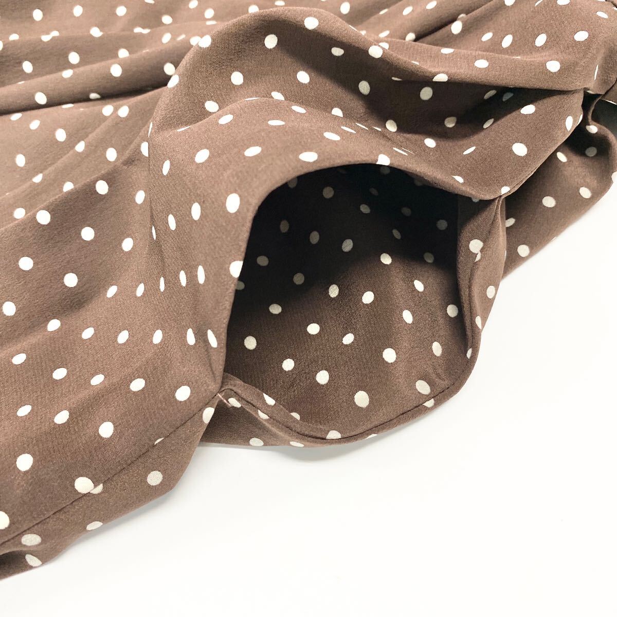 Me13 FOXEY フォクシー ノースリーブワンピース ドット柄 プリーツスカート トップス バックファスナー◎ 42 L相當(dāng) レディース 女性服