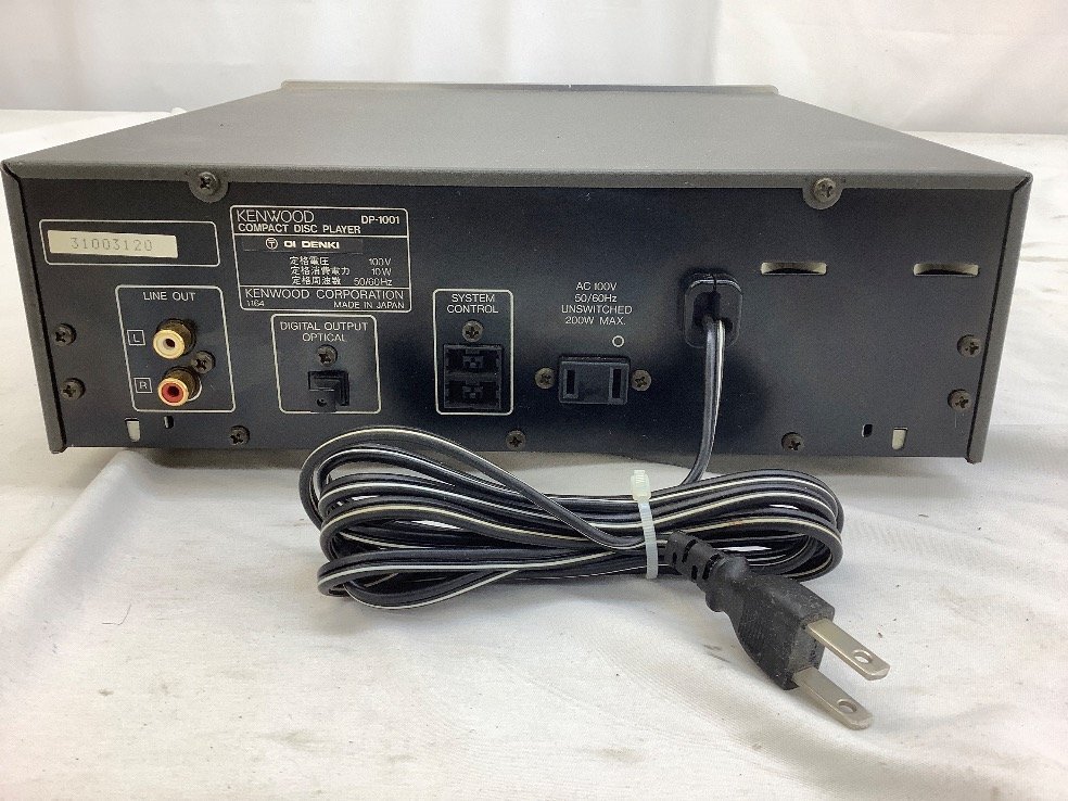 KENWOOD CDプレーヤー DP-1001 通電のみ確認(rèn)済 ACB ジャンク品