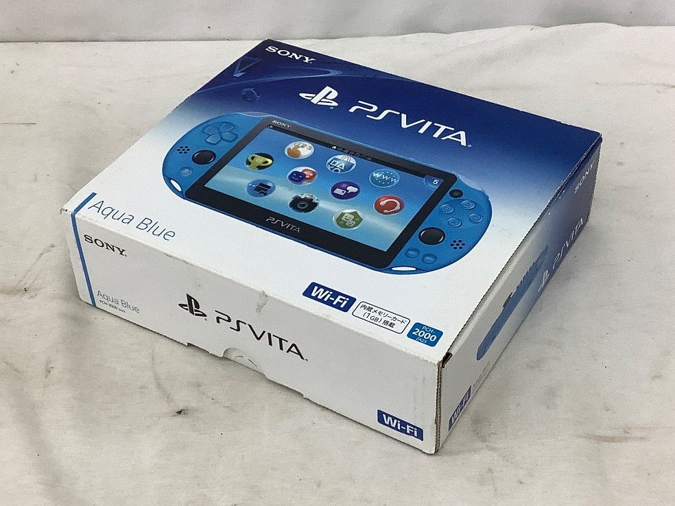 SONY PS VITA/PlayStation Vita/アクアブルー PCH-2000 動作確認