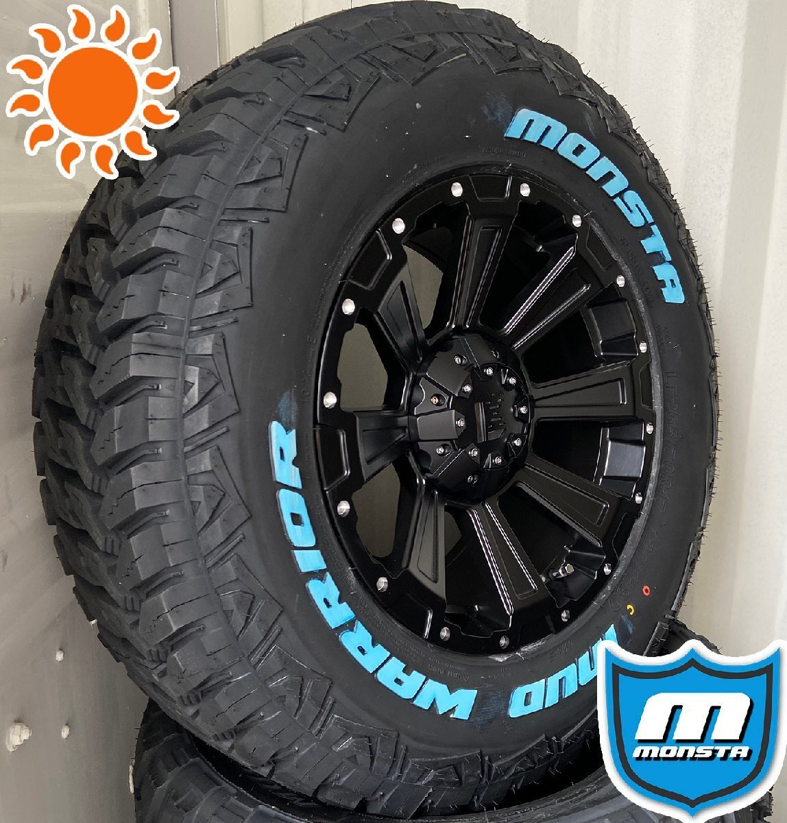 ランクル300（GX,AX,VX,ZX,GRスポーツ）17インチ タイヤホイールセット 4本セット 1台分 MONSTA MUDWARRIOR 265/70R17 DeathRock_画像5