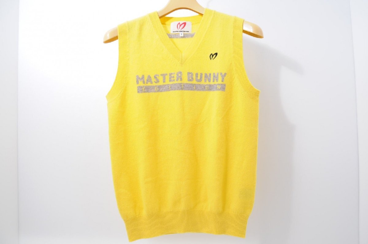 coco 中古【SALE】マスターバニーエディション レディース ベスト 0(S) 黄色 Vネックニット カシミヤ100％ ネコパケ発送可 59769_画像1