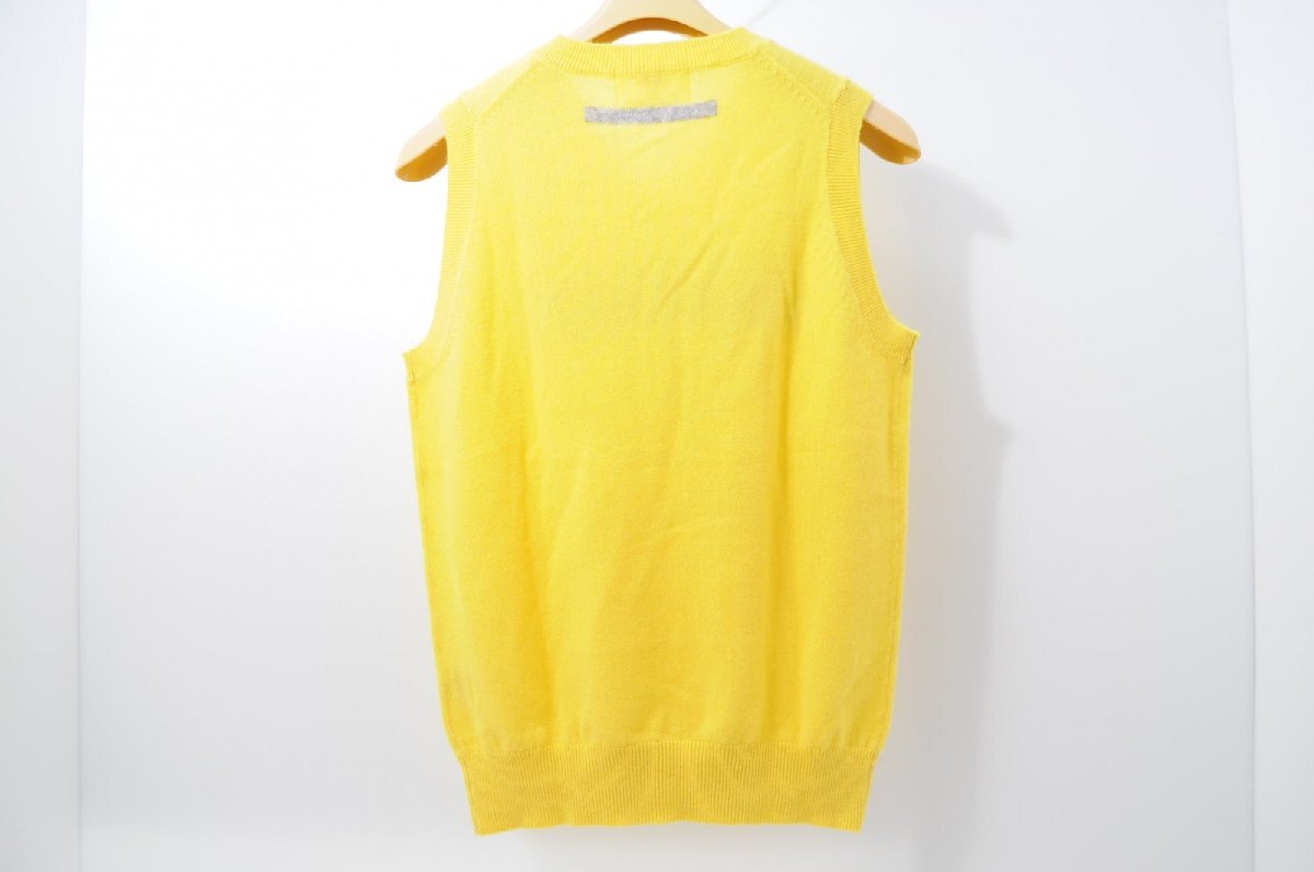 coco 中古【SALE】マスターバニーエディション レディース ベスト 0(S) 黄色 Vネックニット カシミヤ100％ ネコパケ発送可 59769_画像2