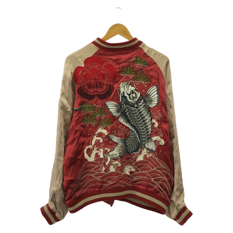 美品 良デザイン 華鳥風月　リバーシブル スカジャン 美品 良デザイン 華鳥風月 リバーシブル スカジャン 美品 良