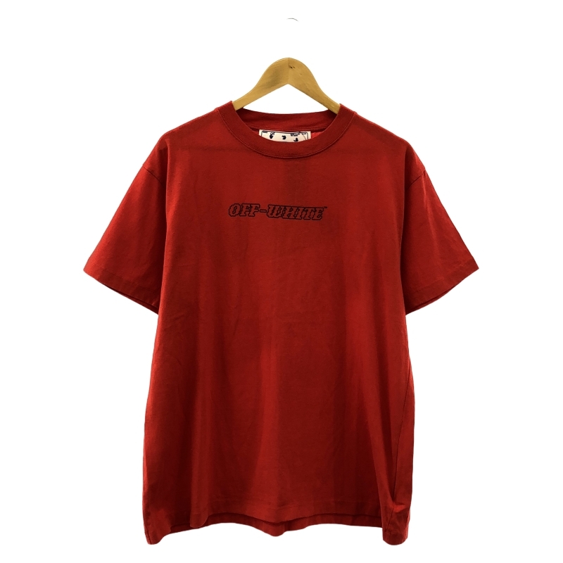 【中古】OFFWHITE 21ss Pascal S/S Slim Tee XS レッド オフホワイト[240010474039]