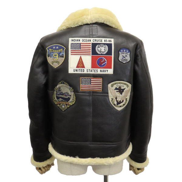 AVIREX (アヴィレックス) 6111040 B-3 TOP GUN トップガン レザージャケット 55BROWN 40_画像4