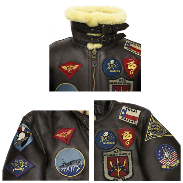 AVIREX (アヴィレックス) 6111040 B-3 TOP GUN トップガン レザージャケット 55BROWN 40_画像5