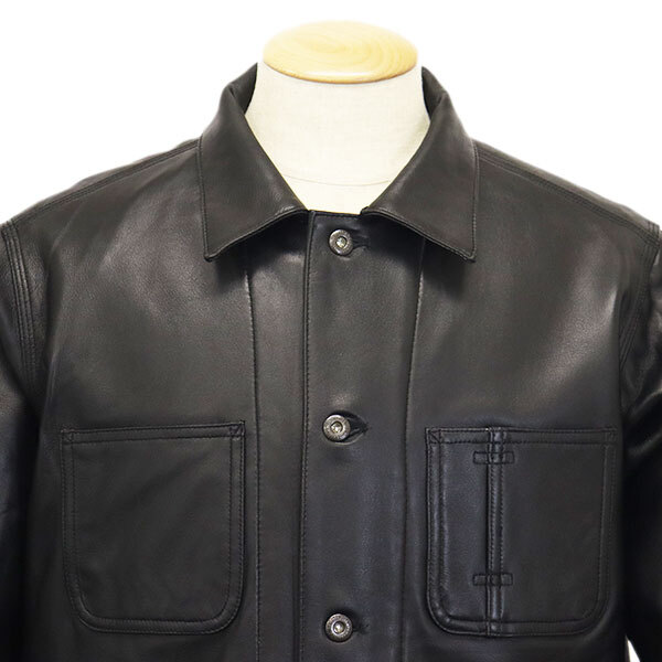 Schott(ショット) 3950079 LAMB LEATHER COVERALL JACKET ラムレザー カバーオール ジャケット 10(09)BLACK L