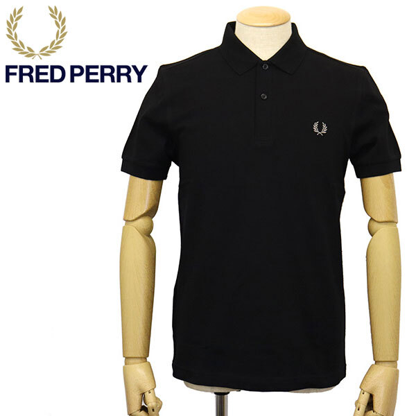 FRED PERRY ( Fred Perry ) M6000 PLAIN FRED PERRY SHIRT простой рубашка FP497 906BLACKxCHROME L
