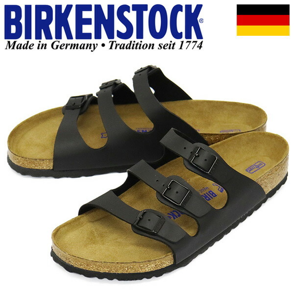 BIRKENSTOCK (ビルケンシュトック) 0053011 FLORIDA SFB フロリダ ソフトフットベッド サンダル BLACK レギュラー幅 BI193 42-約27.0cm