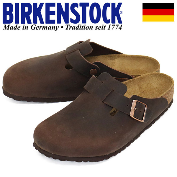 BIRKENSTOCK (ビルケンシュトック) 0860131 BOSTON ボストン レザーサンダル レギュラー幅 HABANA BI166 41-約26.5cm