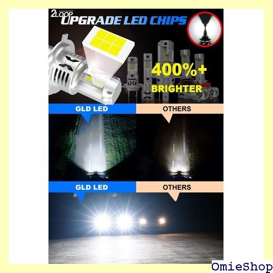 eKワゴン B11W H82W H81W H4 LED ン を実現 HI-LOW 6500K 車検対応 -純白光 3199