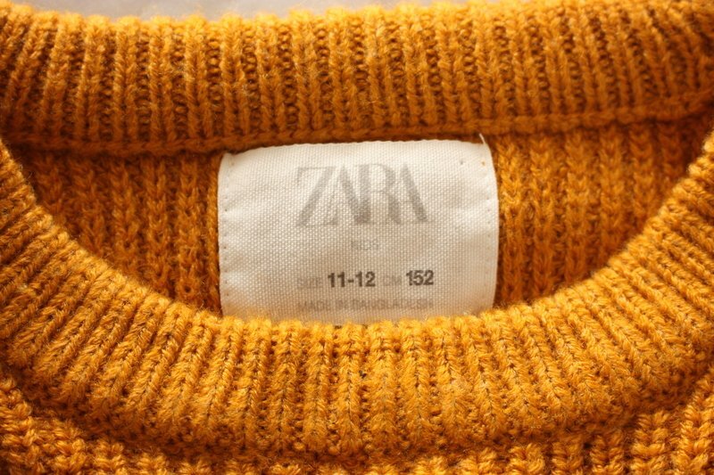 ザラ キッズセーター からし色 ZARA ニットトップス MM431_画像3