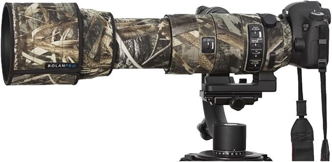 ROLANPRO レンズカバー 適合するSigma 150-600mm F/5-6.3 DG OS HSM Sports用 スポーツコート レンズ保護(hù)スリーブケース 防水 # 9枯草迷彩