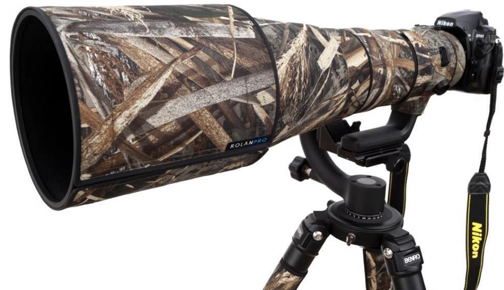 ROLANPRO レンズカバーNikon AF-S 400mm F/2.8E FL ED VRに合する 望遠(yuǎn)レンズ用カモフラージュカバー 3層構(gòu)造保護(hù) 防水 #4カモフラージュ
