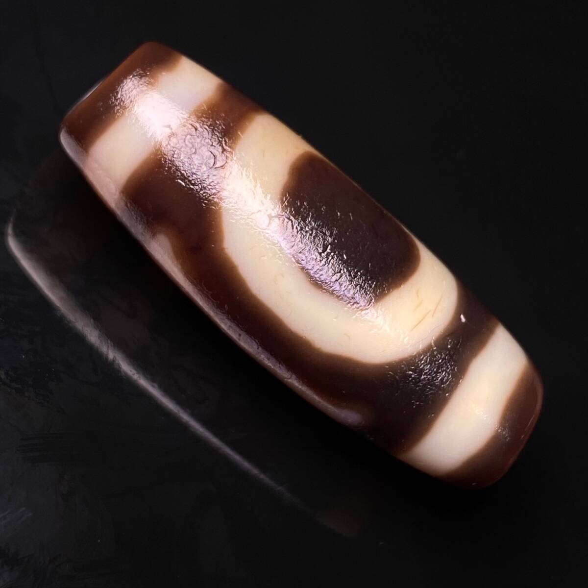 蔵友旧蔵出 瑪瑙製 細密彫 天地天珠 根付裝身具 希少珍品 賞物 中国時代美術品