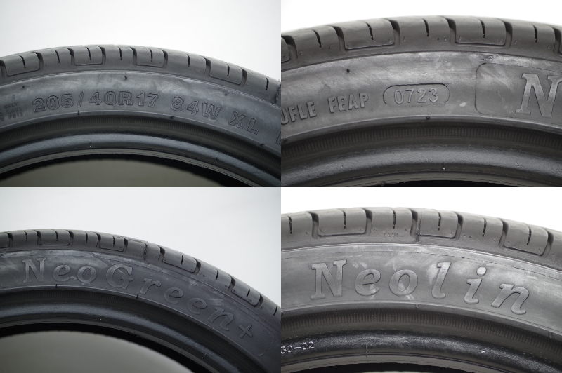 M-598(送料無料/代引きOK)ランクS 中古 美品 205/40R17 Neorin NEO Green+ 2023年 9分山 夏タイヤ 1本 バリ溝♪エアーチェック済み♪_画像9