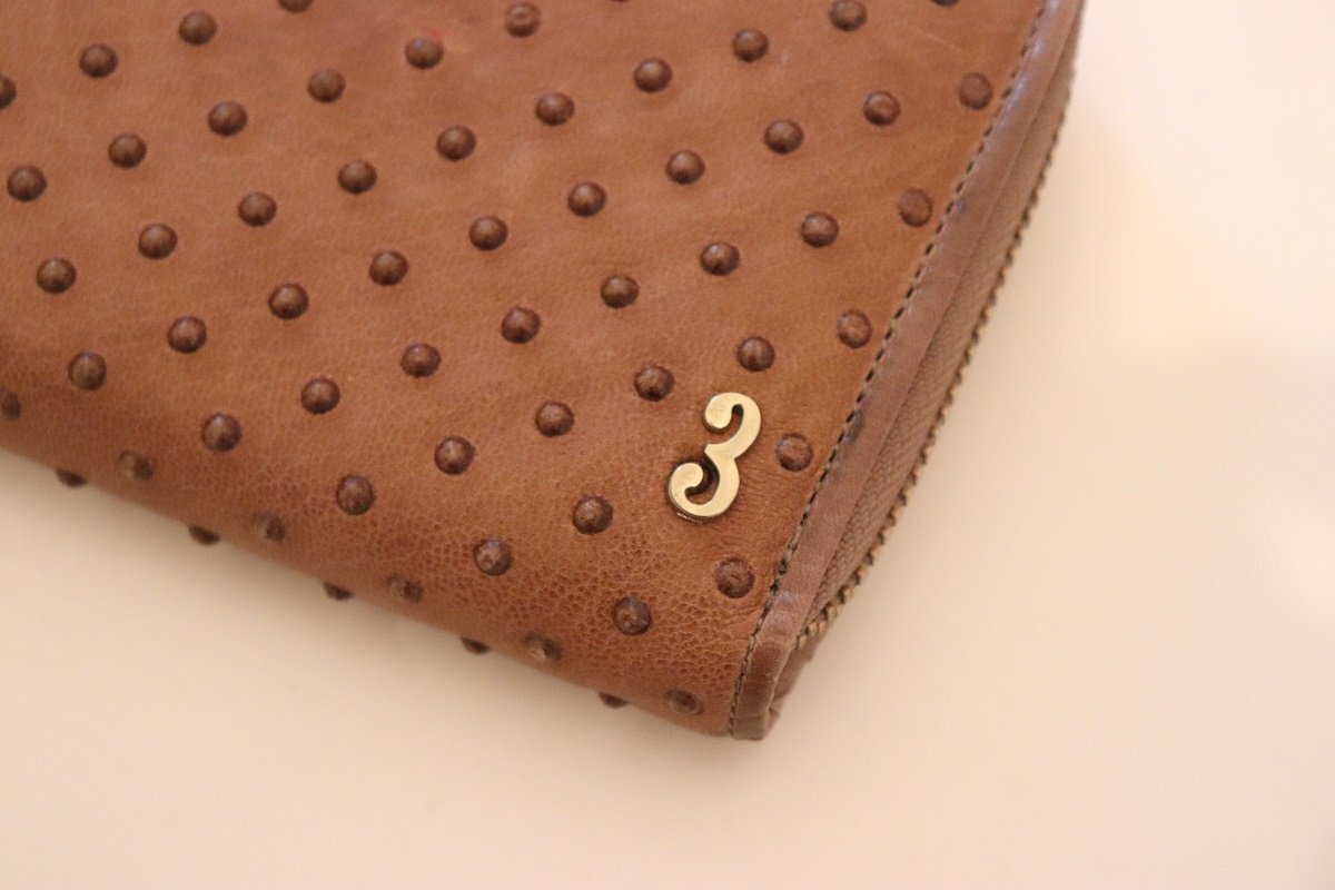 SAN HIDEAKI MIHARA サン ヒデアキミハラ 新品ラウンドジップレザー長財布_画像3