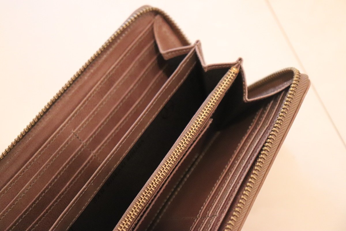 SAN HIDEAKI MIHARA サン ヒデアキミハラ 新品ラウンドジップレザー長財布_画像5