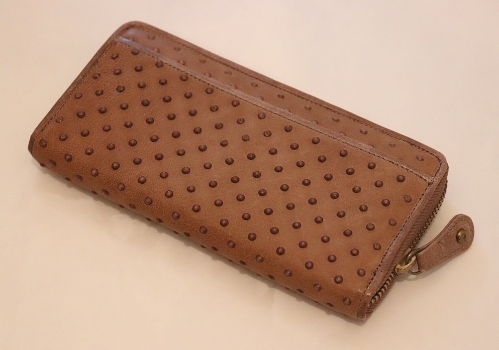 SAN HIDEAKI MIHARA サン ヒデアキミハラ 新品ラウンドジップレザー長財布_画像4