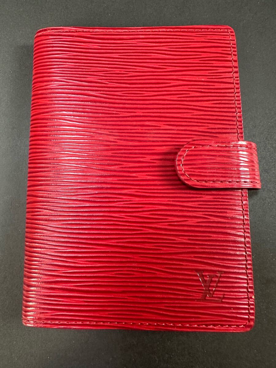 Louis Vuitton ルイヴィトン エピ 手帳カバー A5サイズ レッド エピ LOUIS VUITTON 手帳カバー コンパクト レザー