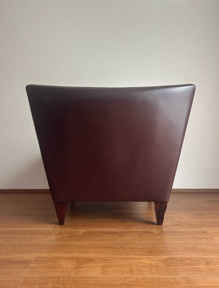 Illum Wikkelso Gubi 1960's model V11 ラウンジチェア 茶本革 デンマーク ヴィンテージ｜アームソファ 北歐 ウェグナー フリッツハンセン